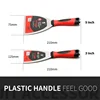2Pcs Stainless Steel Putty Knife Wall Plastering Knife Hand Tool Plastic Handle Scraper Blade with Soft Grip 2
