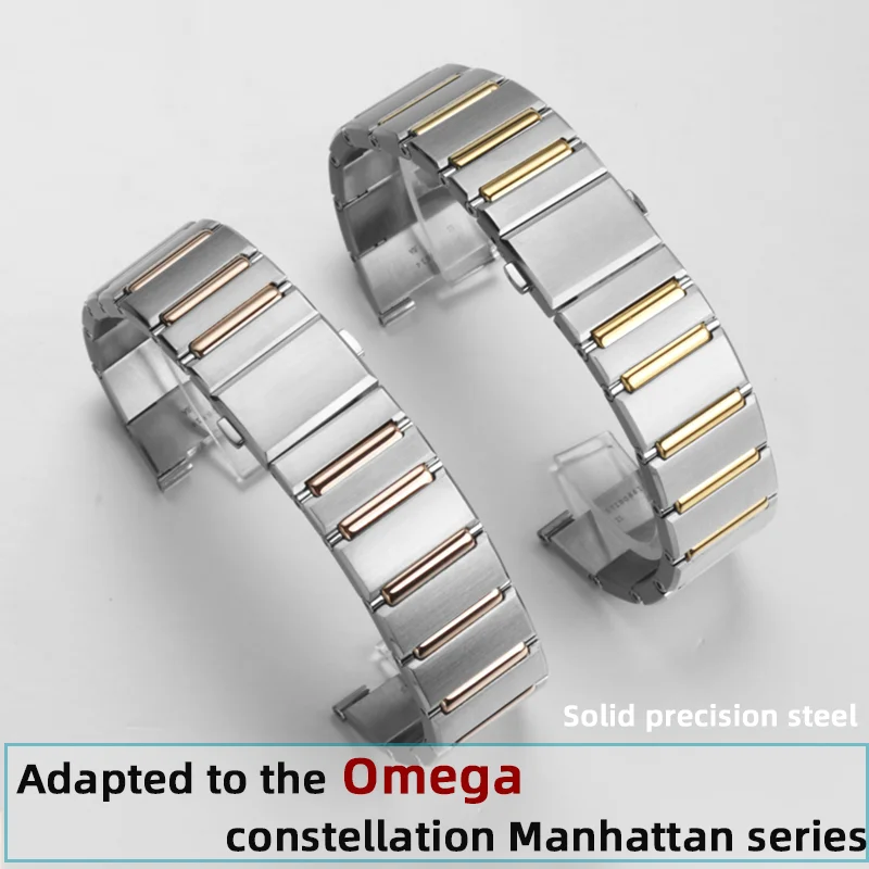 Catena Per Orologi In Acciaio Di Precisione Per Omega Constellation Series 131.10, Cinturino Solido Da Uomo Di Nuova Quinta Generazione Manhattan 131.