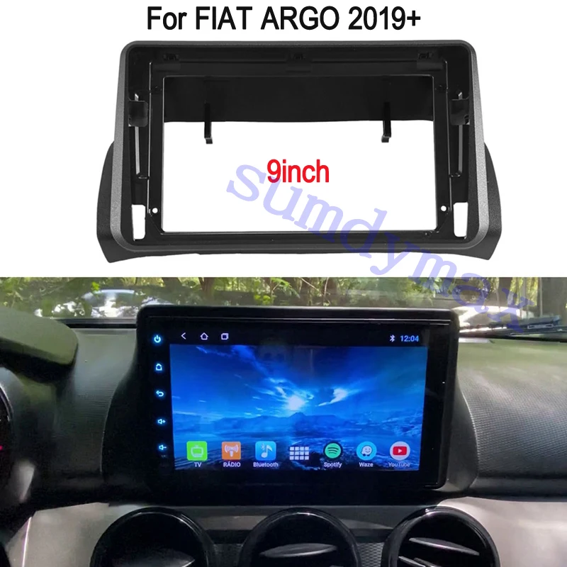 

2 Din 9 Inch Car Radio Installation DVD GPS Mp5 Plastic Fascia Panel Frame for FIAT Argo 2019 2020 2021 2022 Dash Mount Kit
