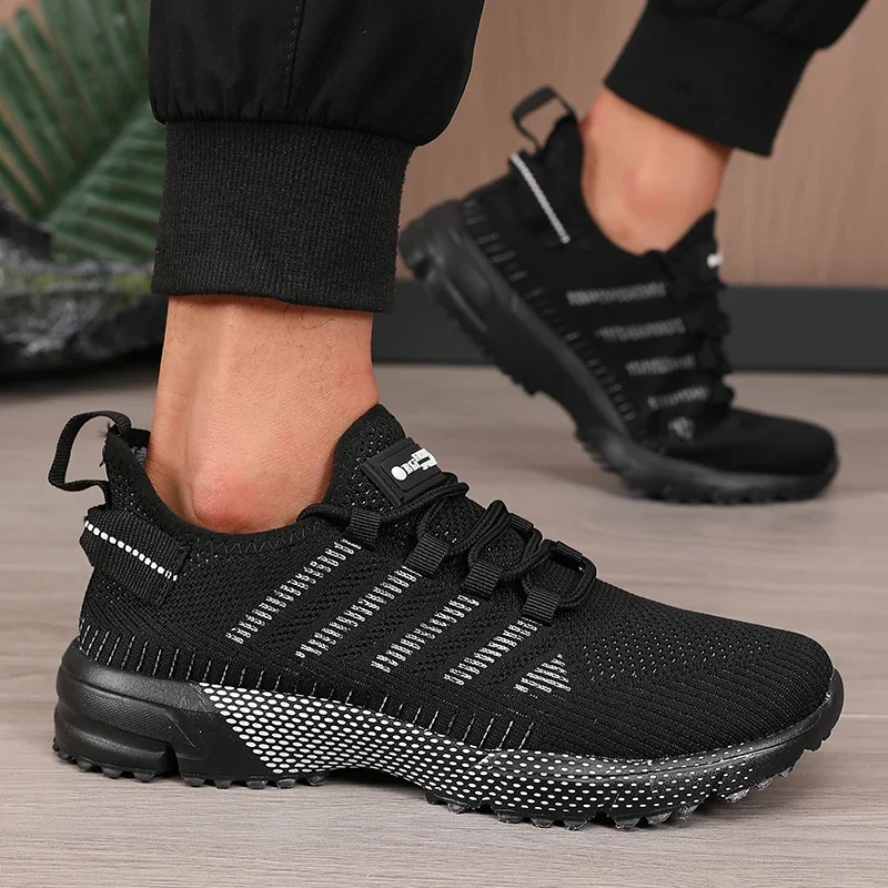 Summer Mesh Men Shoes Fashionable Casual Breathable Fitness Shoes 2025 New Lightweight Walking Man Tenis Shoes Zapatillas Hombre