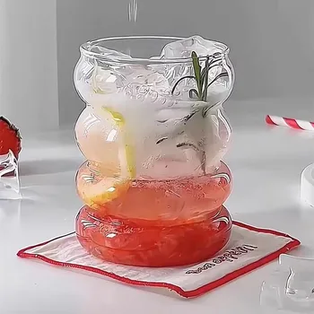 Corrugated Retro Glass Cup
