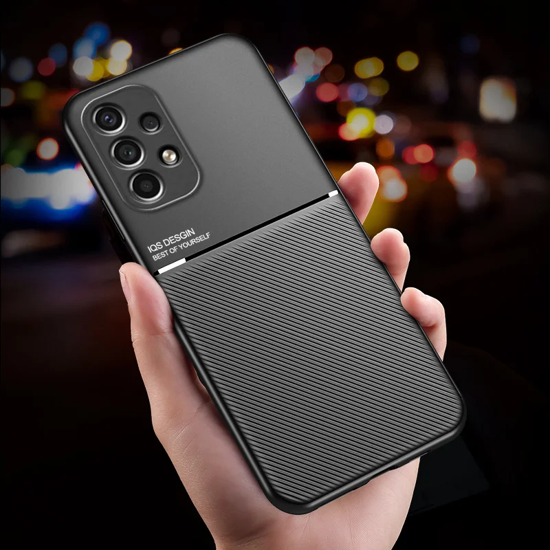 For Samsung Galaxy A13 4G Case Car Magnetic Holder Leather Plate Phone Cases For Samsung A13 A 13 2022 SM-A135F Soft Back Cover 3