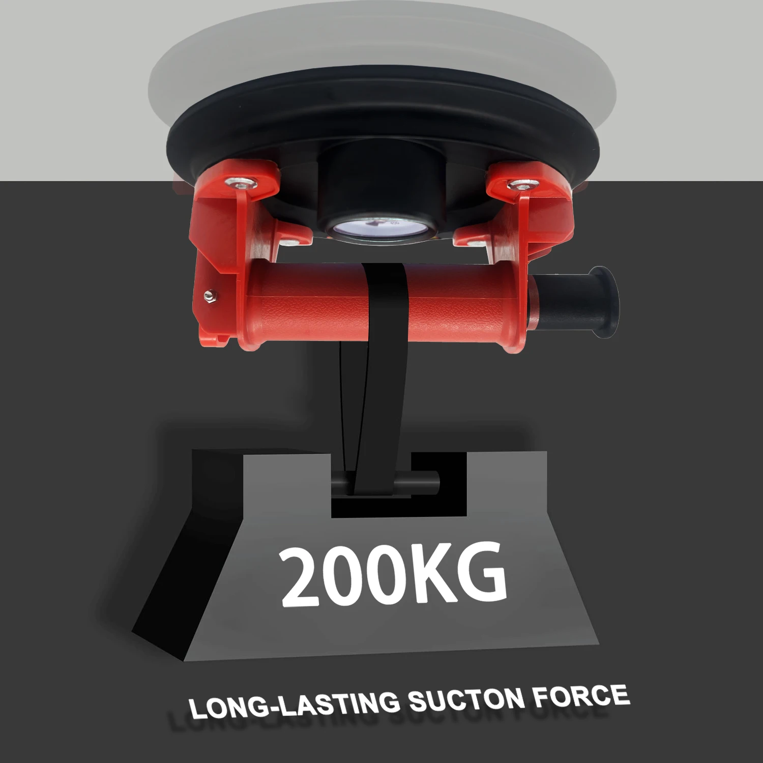 Glass Suction Cups with Pressure Gauge 8" Heavy Vacuum Suction Cup 250 Kg Carrying Capacity for Lifting Large Glass Tile Granite