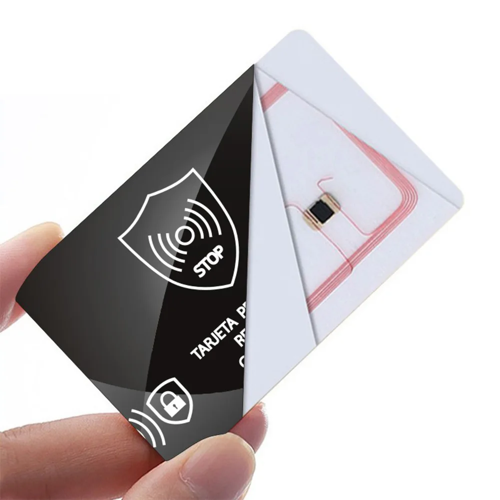 5Pcs RFID 차단 카드 초박형 NFC 직불 신용 카드 여권 보호기 여권 케이스 지갑용 NFC 신호 차단 카드