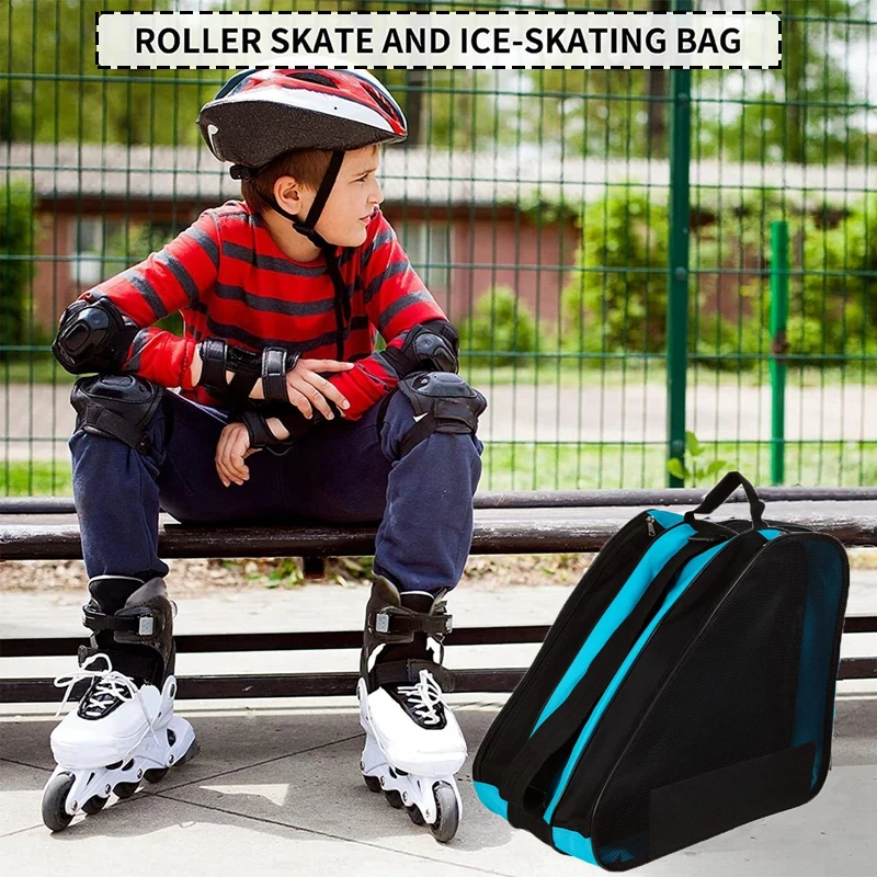 Roller skates bag 1/2Pcs portable roller skates bag ice skating bag large breathable kids inline skates storage skating shoes