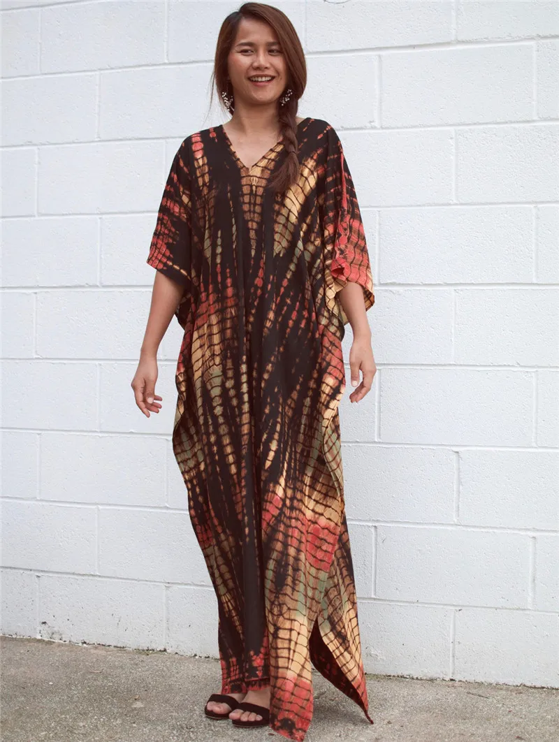 Fashion Casual Striped Print Long Dresses Women Bohemian V-neck Bat Sleeve Loose Slit Beach Dress Summer New Beachwear Vestidos 83 Fashion Casual Striped Print Long Dresses Women Bohemian V-neck Bat Sleeve Loose Slit Beach Dress Summer New Beachwear Vestidos