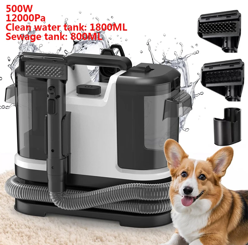 15KPA Tragbarer Teppichreiniger 600W Handstaubsauger mit Sprühfunktion Integrierte Reinigungsmaschine für Sofa Tierhaare Staubsauger – Detail 13