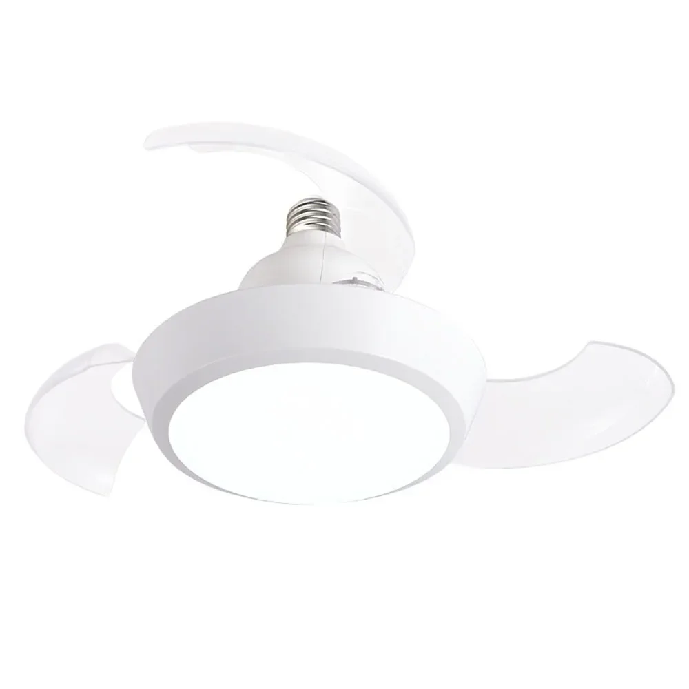 LED Ceiling Fan With Light Silent Electric Fan Retractable Blades Remote Control Dimming Bedroom And Living Room Lighting