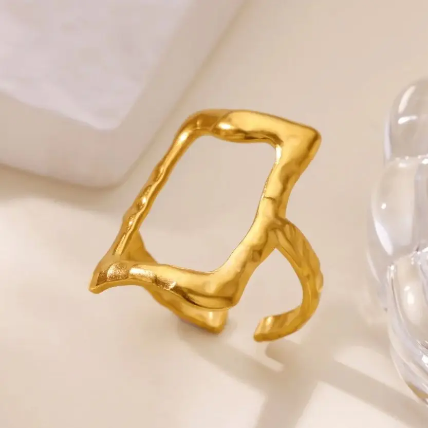Hollow Square Ring For Women