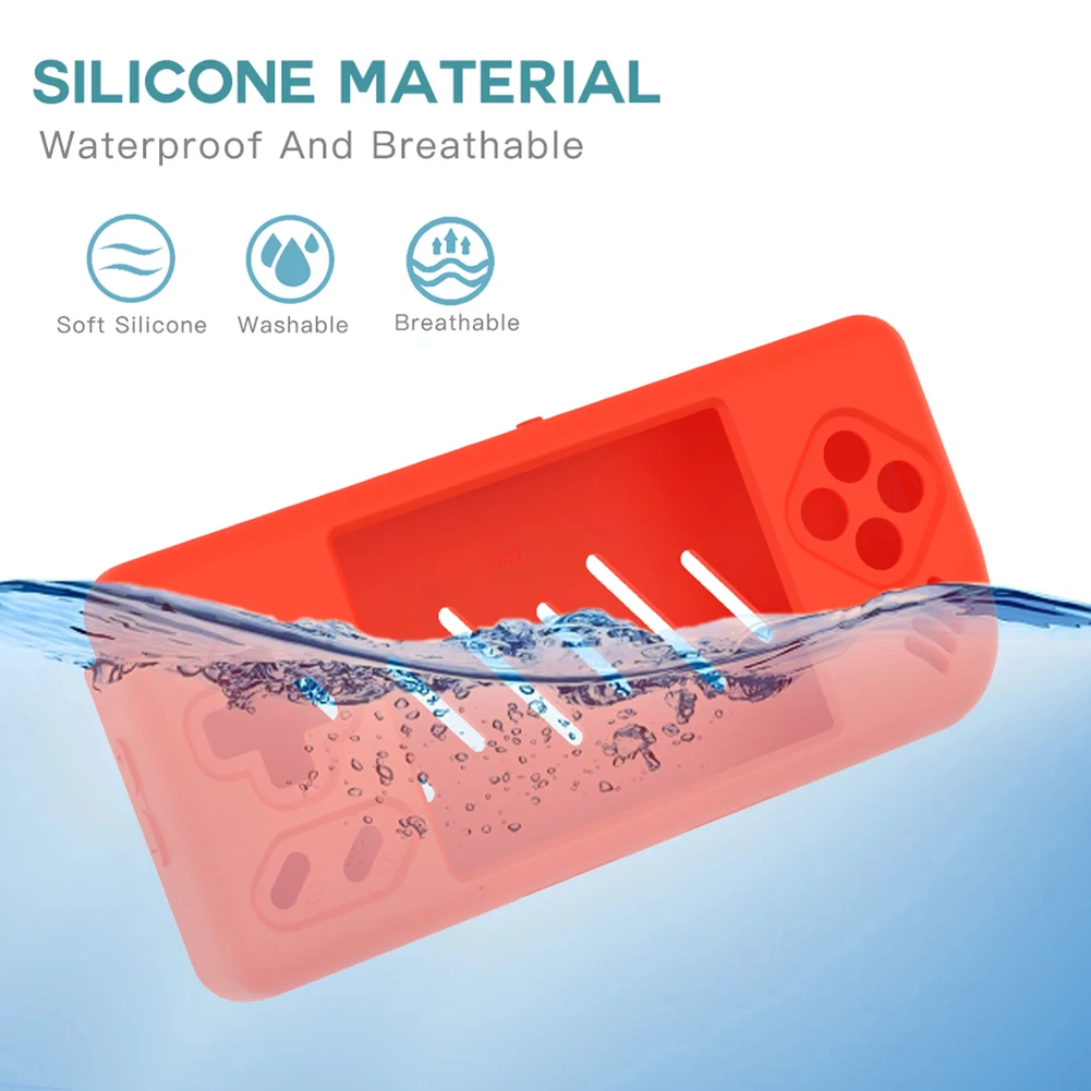 Silicone Full Body Soft Protector Case Anti-Scratch Protective Sleeve Skin Drop-Proof with Lanyard for ANBERNIC RG28XX 2.83inch