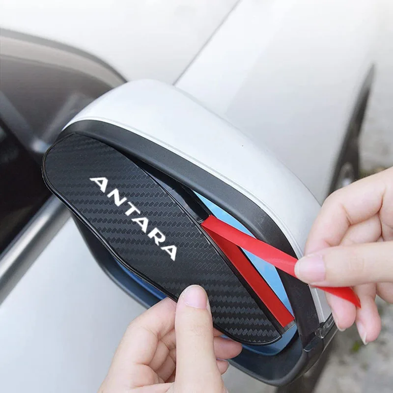 Mirror Wall Sticker 2pcs Carbon fiber Car Rearview Mirror Rain Eyebrow Sticker For Opel OPC Astra Insignia Corsa Mokka Vectra Zafira VIVARO VXR8