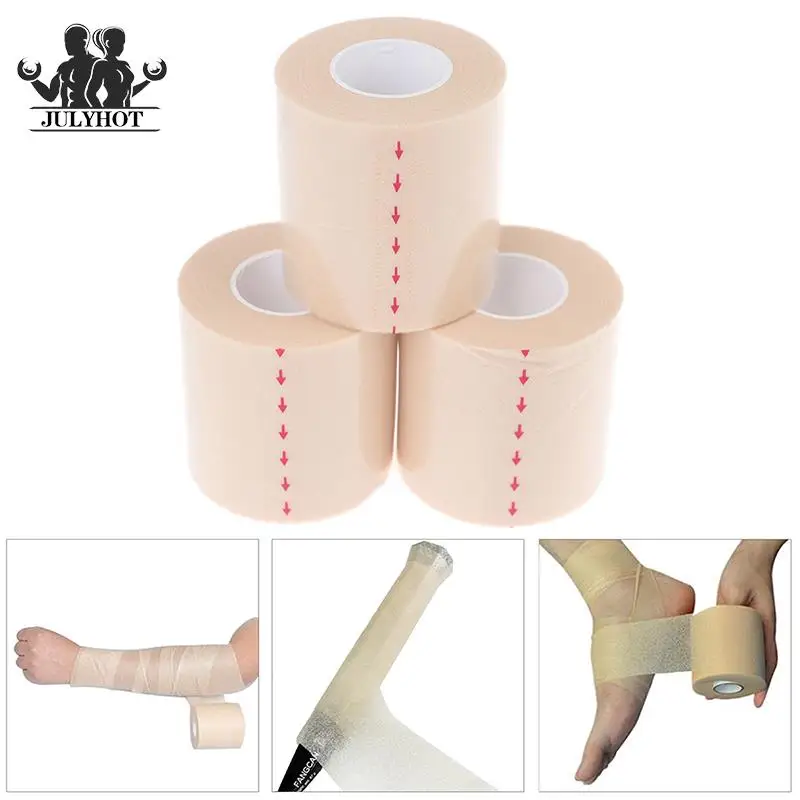 Sports Foam Cotton Bandage Tape Elbow & Knee Pads 1 Roll Film Foam Underwrap Athletic Sponge Pre Wrap Tape Fitness Safety Supply
