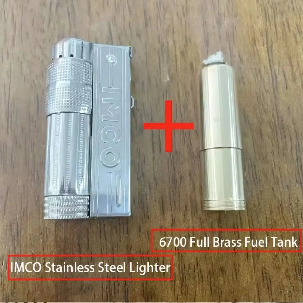 Vintage Genuine IMCO 6700 Stainless Steel Old Gasoline Lighter Men Cigarette Oil Lighter Accessories 62*22*15mm 3