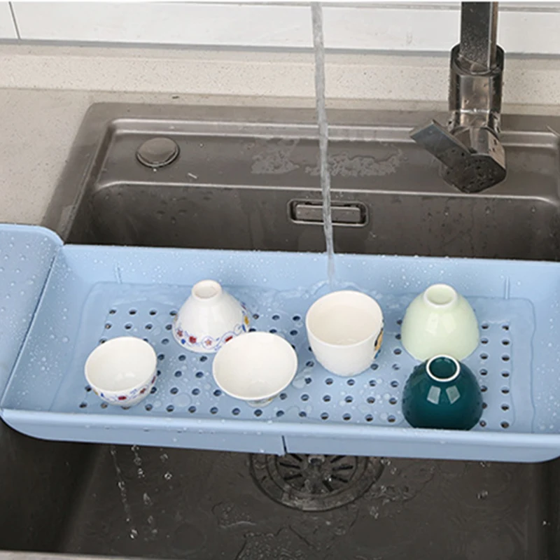 Retractable Bathtub Storage Rack Bath Tray Shelf Plastic Scalable Drain Rack Multi-function Towel Organizer Shelf Bathroom Tools