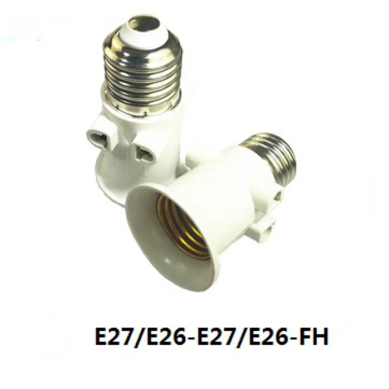 High Quality 1 PC PBT Fireproof E27 Bulb Adapter Lamp Holder Base Socket Conversion with EU Plug 2021