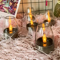 LED Solar Candles Light Flameless Rechargeable Night Light For Wedding Party Garden Decor Outdoor Waterproof Solar Candles Lamp 3