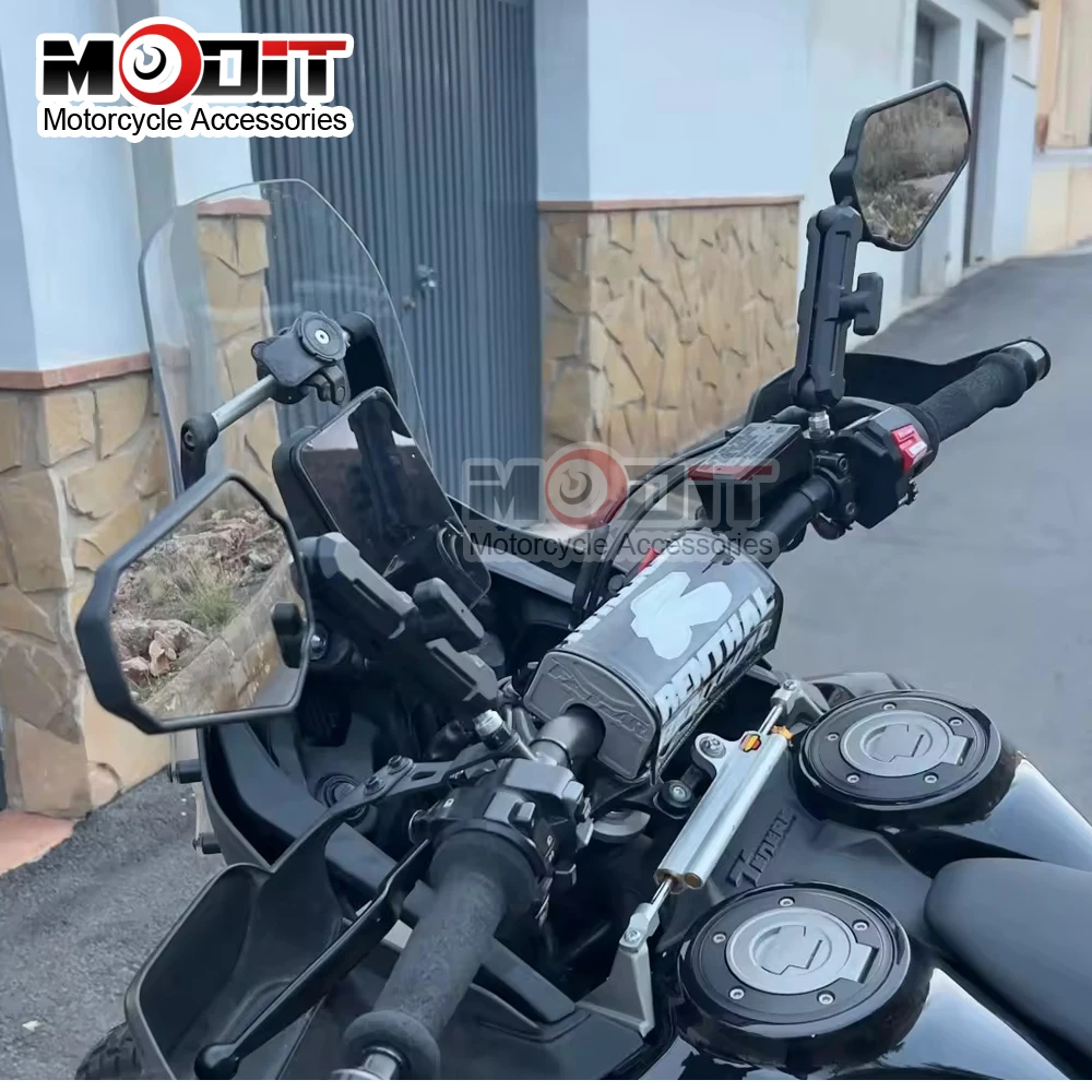타이거 850 타이거 900 GT PRO 로우 랠리 360용 ° 회전식 백미러 오토바이 어드벤처 백미러 조절식 미러
