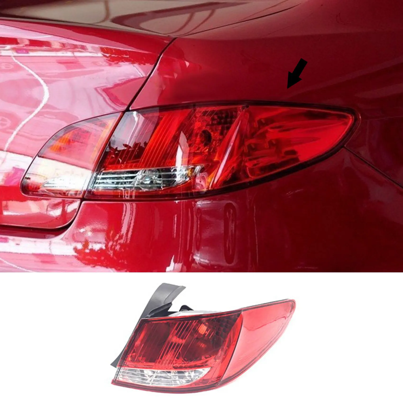 

Car Taillight Rear Light Tail Light Lamp Assembly for Peugeot 408 2010-2012 Left