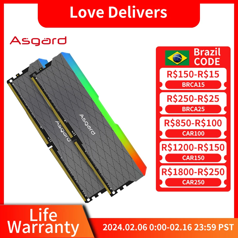 Asgard Loki W2 Rgb Ram Ddr4 8 Gbx2 16 Gbx2 3200Mhz Pc4-25600 1.35V Udimm Memoria Desktop Ram