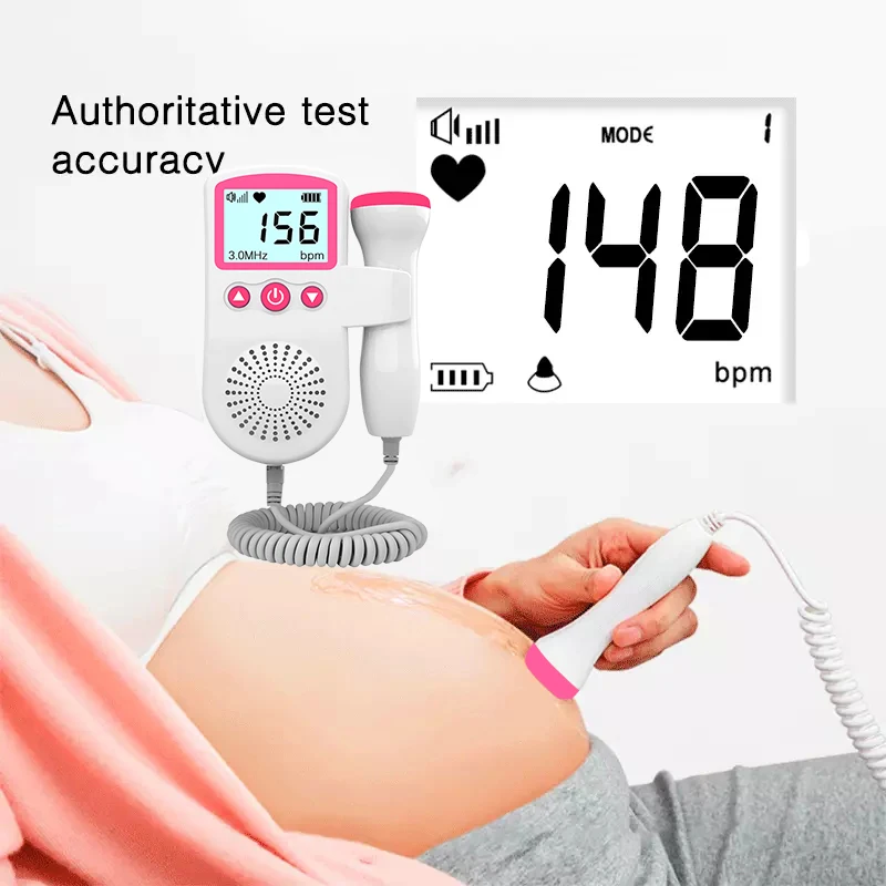 Moniteur de fréquence cardiaque prénatal pour bébé, stéthoscope fœtal, 3.0MHz