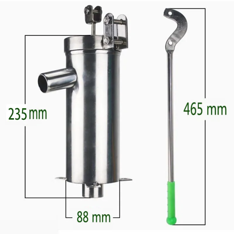 Lift 10M Stainless Steel 201 Home Manual Water Pump Durable Domestic Oil Pump Well Hand Shake Suction Pump Thickness 1.3mm Q-173