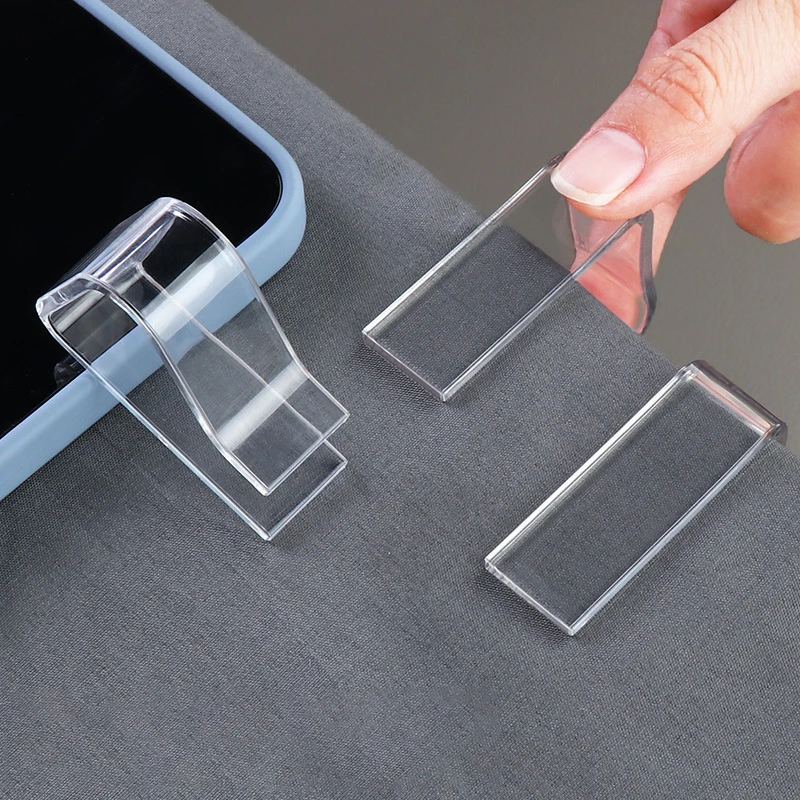 4pcs Tablecloth Clip Transparent Fixed Clip Household Table Cloth Holder Plastic Stopper Invisible Anti-slip Table Clips 4
