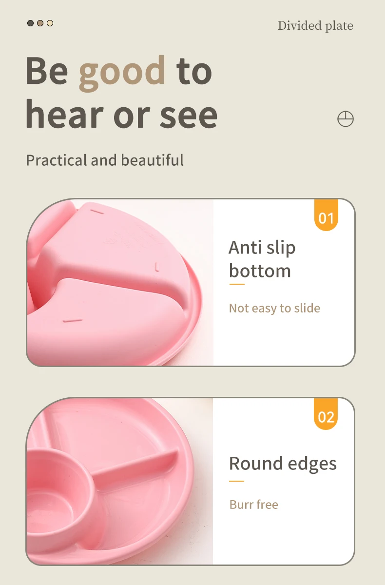 Round Plastic Food Plate Salad Plate 1-Pcs