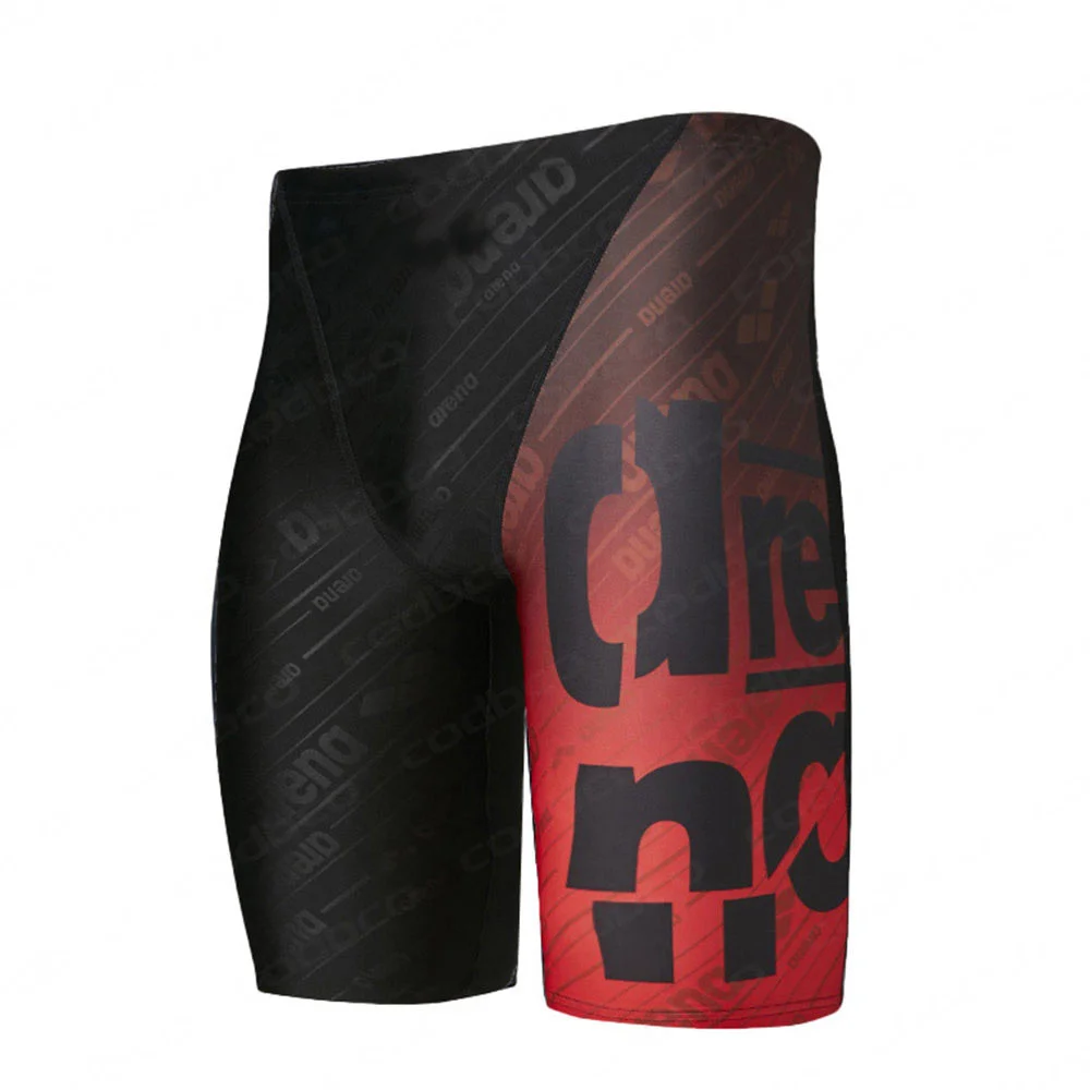 Summer Men's Swim Jammer Athletic Training Swimsuit Shorts Bathing Suit Surf Diving Swimwear Swimming Trunks Beach Tights Pants