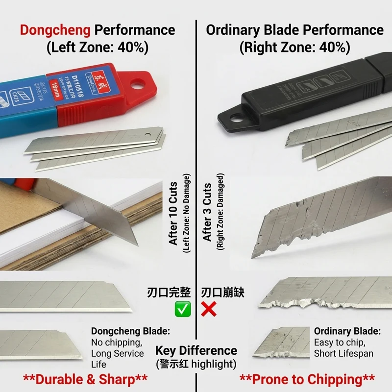 18mm 다용도 칼날 CK75 백색강 60개 °   실버 엣지 15세그먼트 날카롭고 내구성 있는 커터 리필 (벽지, 판지용)