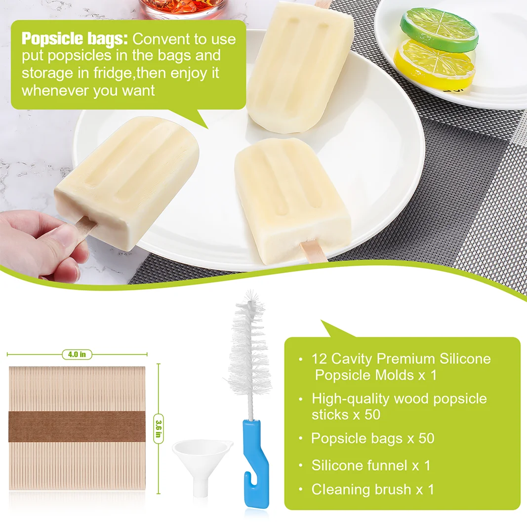 Silicone Popsicle Mold Set 6