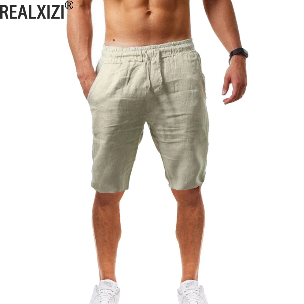 Men Short Pants Cotton Casual Linen Shorts Men Clothing Shorts