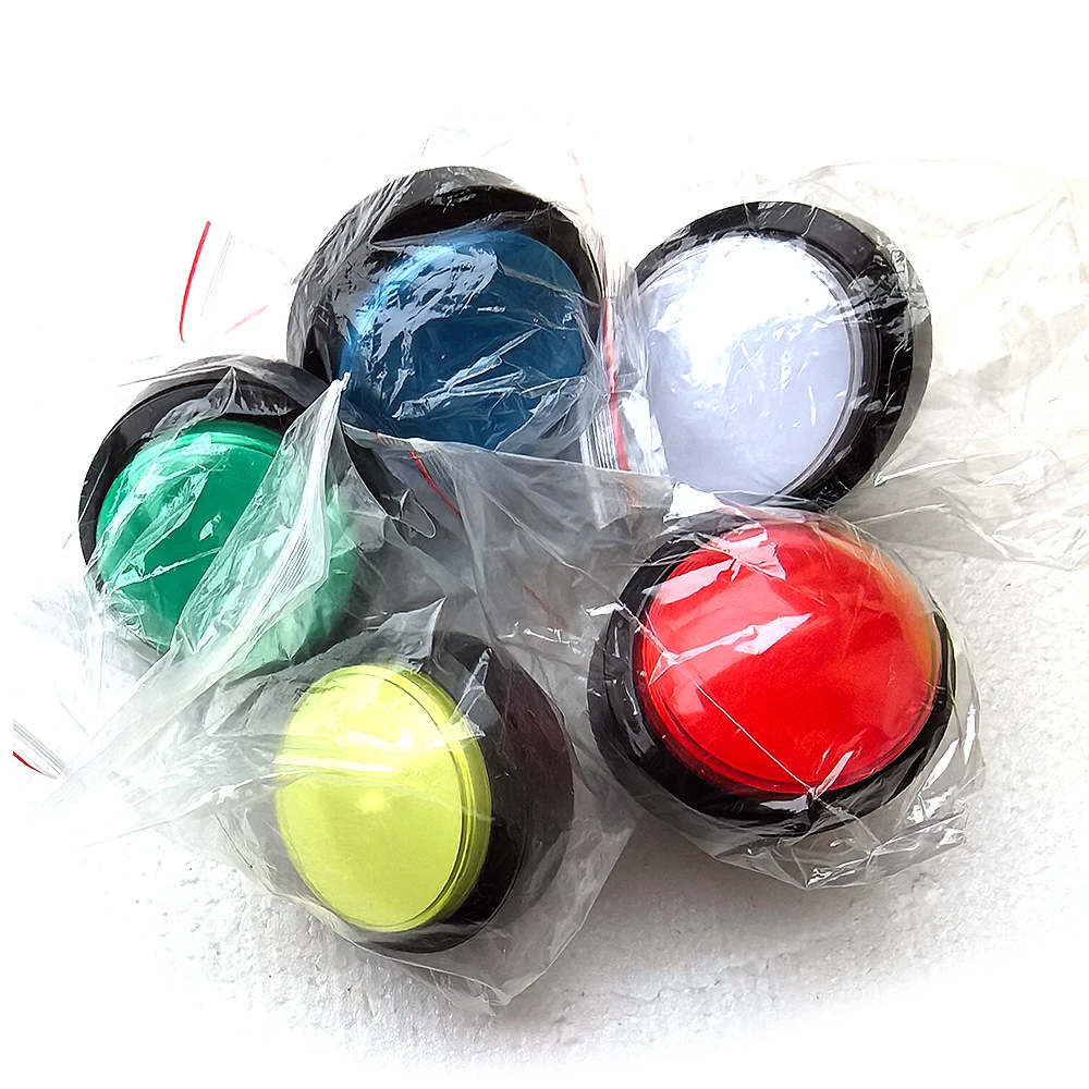 Arcade Push Button 60mm Round Convex LED Illuminated DC5V/12V Light Blub For Arcade Game Crane Basketball Vending Machine Parts