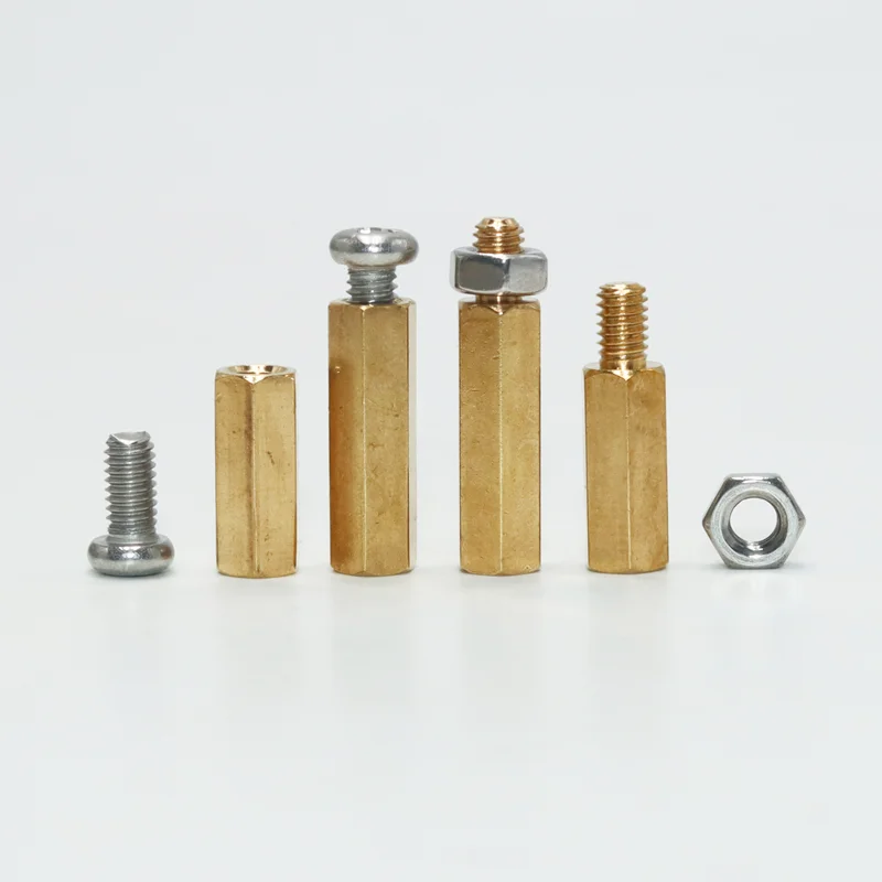 Brass Hex Motherboard Standoffs Phillips Spacing Screw Nut M2 M3 M4 Male Female Copper Spacer for Electronic DIY PCB Circuit screw bolt nut set,screw washer nut kit,copper brass standoff screws