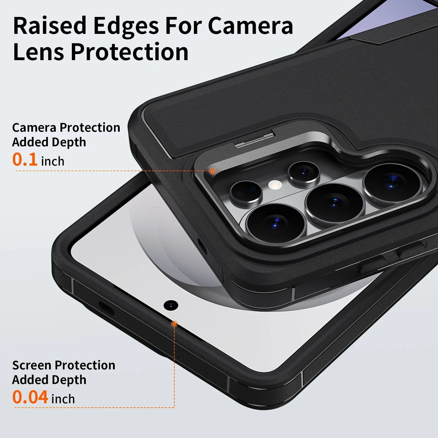 Shockproof Armor Defender Phone Case with Camera Holder and Heavy-Duty Protection