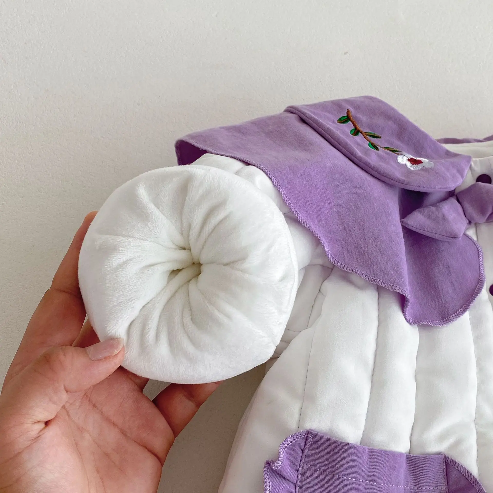 Winter Newborn Infant Baby Girls thickened onesie girl baby clip cotton Rompers Kids Onepiece Fashion Baby Clothing