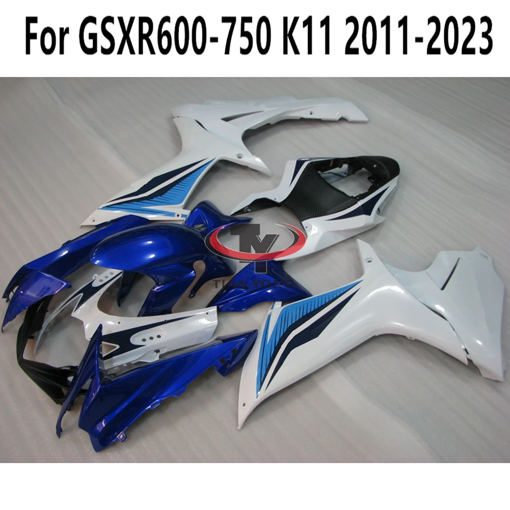 

Полный комплект обтекателей для мотоцикла GSXR600 GSXR750 K11 2011-2012-2013-2014-2015-2016-2019 сине-белый глянцевый матовый корпус