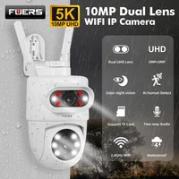 FUERS 5K 10MP double objectif caméra IP Tuya sécurité à domicile intelligente suivi automatique alarme sans fil WIFI CCTV Surveillance caméra extérieure 1