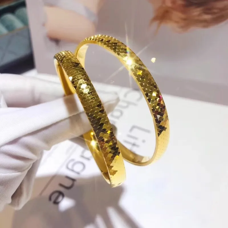 قسط الذهب 9999 مقياس السمك سوار المرأة الذهب مخزن...