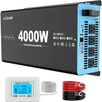 New 24V 4000 Watts Pure Sine Wave Inverter, 24V DC to 110V AC Power Inverter with 4 AC Outlets, USB Port, Type-C Port for Truck 2