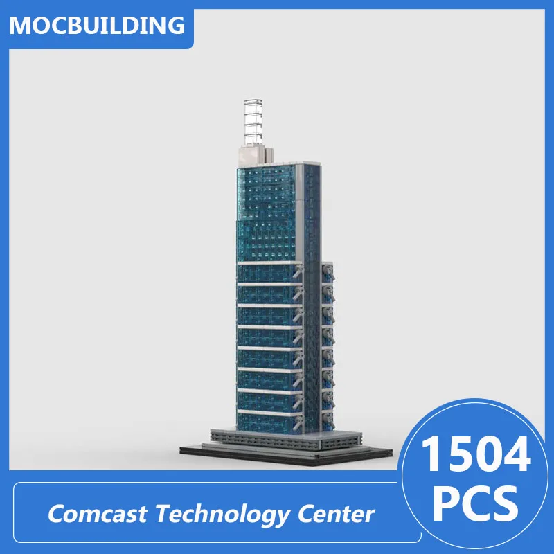 

Строительные блоки Comcast Technology Center, масштабная модель архитектуры Moc, сборные блоки «сделай сам», развивающие рождественские игрушки, подарки, 1504 шт.