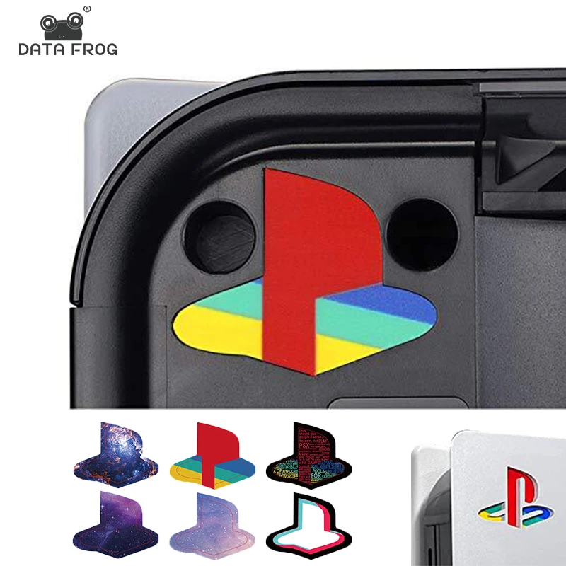 data-frog-6pcs-custom-vinyl-decal-skins-for-ps5-console-logo-underlay-sticker-for-ps5-console-disc-version-digital-version