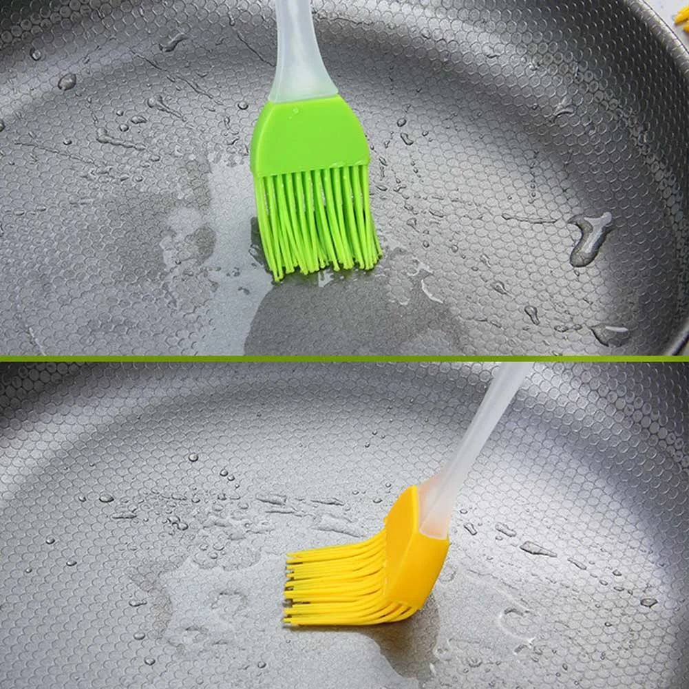 Silicone Oil Brushes Baking Bakeware Bread Cook Brushes Pastry BBQ Basting Brush Seasoning Oil Kitchen Bar Baking Tools silicone basting brush