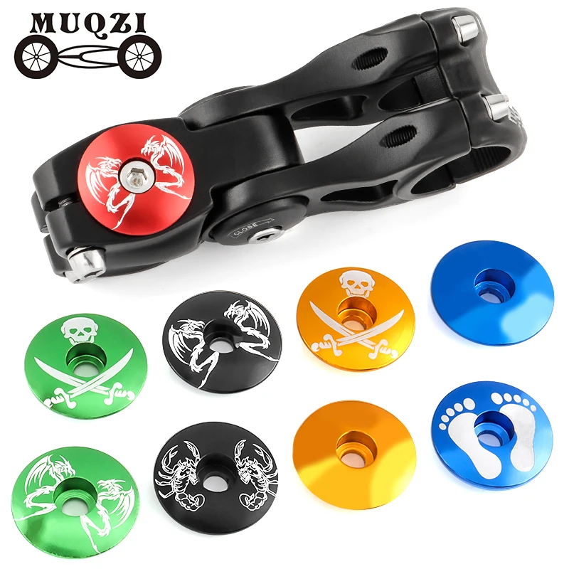 Bicycle headset Bike stem cap Bicycle head cap MUQZI Bicycle Headset Cover Headsets Top Cap MTB Road Folding Fixed Gear Bike Stem Top Cap Cycling Parts