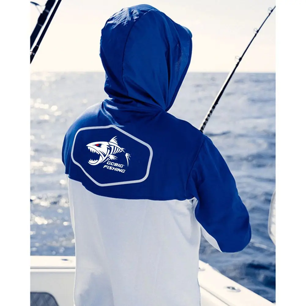 Huk Fishing Clothing Men Hood Fishing Shirt Long Sleeve Clothing Shirt Uv Protection Hooded Mask Apparel
