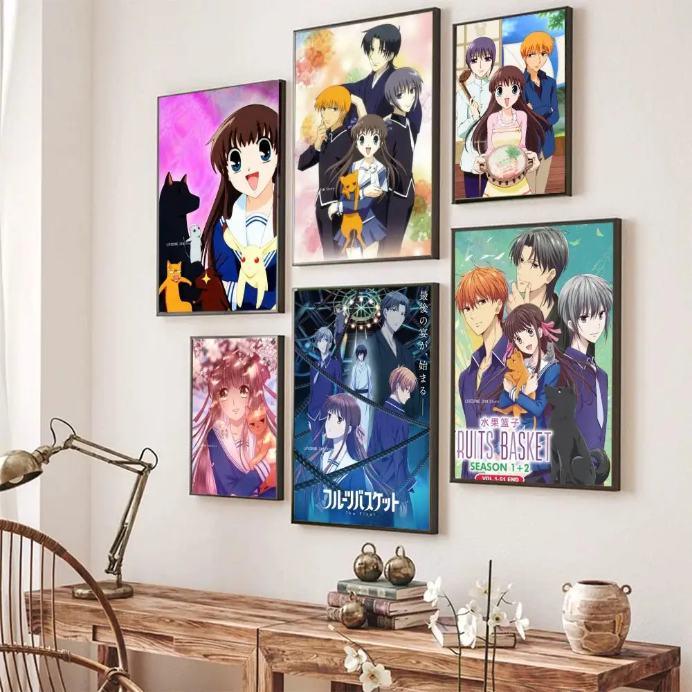 

Fruits Basket anime Poster Self-adhesive Art Poster Whitepaper Prints Posters Artwork Aesthetic Art Wall Painting