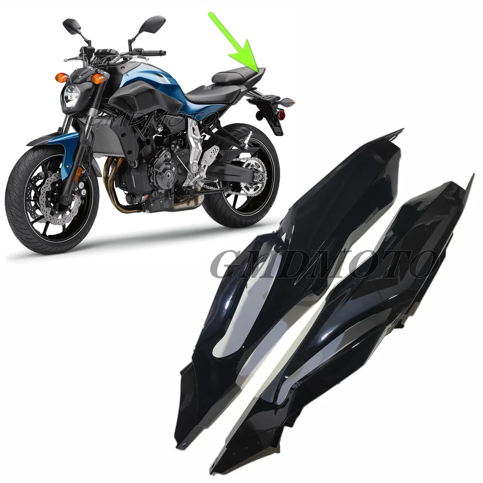 Side By Side Accessories FZ07 MT07 Accessories Motorcycle Rear Passenger  Pillion Solo Seat Cowl Hard ABS Motor Fairing Tail Cover For Yamaha FZ MT  07 FZ-07 MT-07 2013 2014 2015 2016 2017 13-17 (Blue Carbon Fiber オートバイサイドウイングレット 用 MT 07 FZ 07 2012-2017 オートバイ部品 リアサイドプレートカバー テールフェ