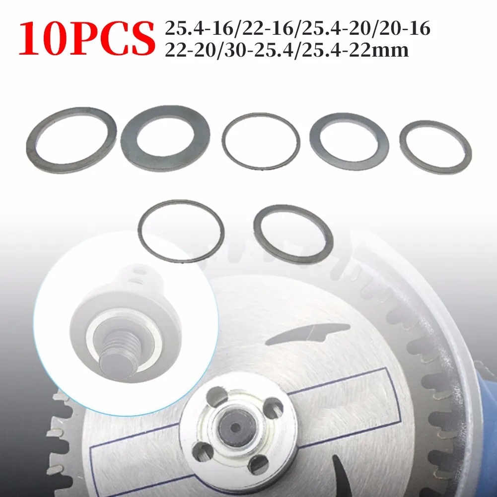 10pcs Saw Cutting Washer Inner Hole Adapter Ring Blades Aperture Change Washer 25.4-16/22-16/25.4-20/20-16/22-20/30-25.4/25.4-22