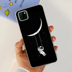 Stylish Painted Clear Silicone Phone Case - Soft Protective Cover for Honor 9S (652)