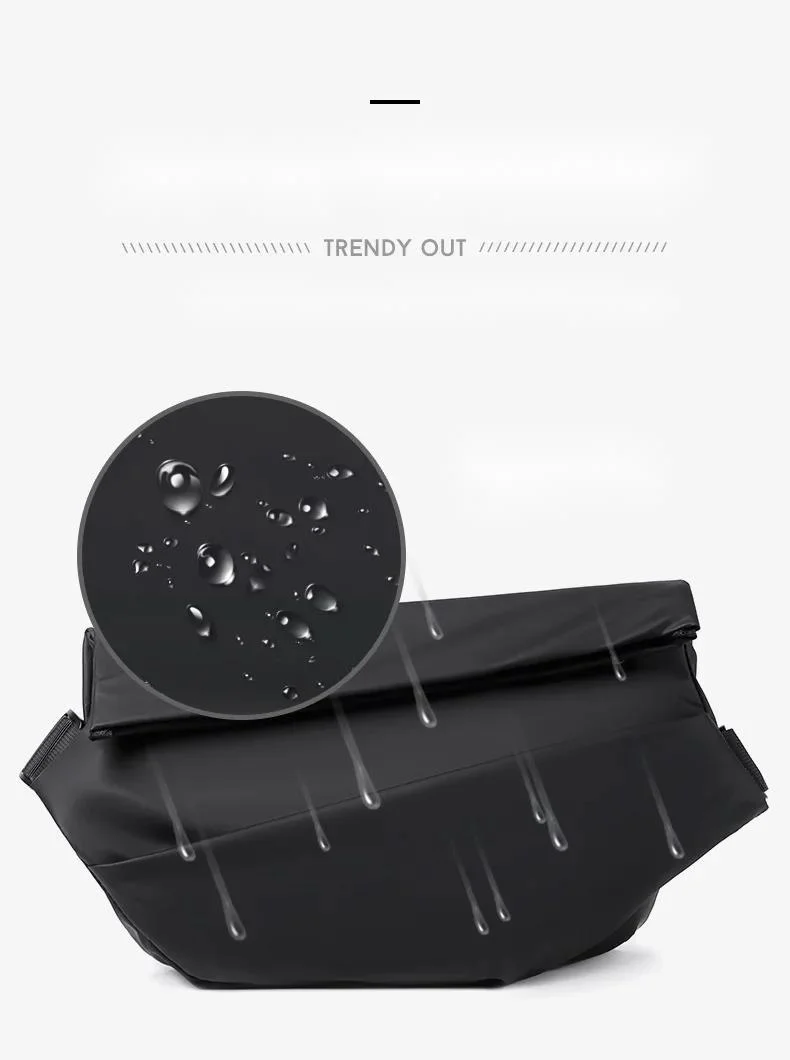 Rucsac de piept pentru bărbați, funcțional, la modă, crossbody, impermeabil, multifuncțional, cu un singur umăr_voghion.com