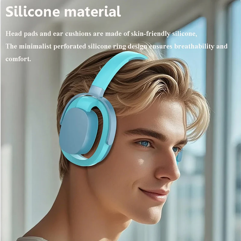 Open Wireless Bluetooth 5.4 Headphones Hollow Out Design Hi-Fi Stereo Music Headsets Low latency Gaming Headphone HD Calls